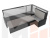 Кухонный угловой диван Кристина правый 
угол (Черный\Белый)