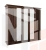 Шкаф Афина 5-дверный (2+1+2) с зеркалом караваджо