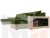 П-образный диван Дубай полки справа (Зеленый\Бежевый)