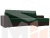 Угловой диван Эмир БС правый угол (Зеленый\Коричневый)