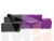 Угловой диван Хьюго левый угол (Фиолетовый\Черный)