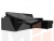 Угловой диван Траумберг правый угол (Черный)