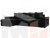 Угловой диван Дубай левый угол (Черный)