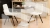 Стол обеденный Анкона Тип 1 Белый, Ателье темный