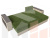 Угловой диван Дубай правый угол (Зеленый\Бежевый)