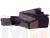 Угловой диван Нэстор левый угол (Фиолетовый\Черный)