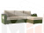 Угловой диван Меркурий Лайт правый угол (Бежевый\Зеленый)