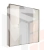 Шкаф Гравита 4-дверный белый глянец с зеркалом