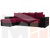 Угловой диван Дубай левый угол (Бордовый\Черный)