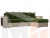 Угловой диван Дубай Лайт правый угол (Зеленый\Бежевый)