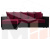 Угловой диван Дубай Лайт левый угол (Бордовый\Черный)