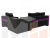 Угловой диван Кронос правый угол (Черный\Фиолетовый)