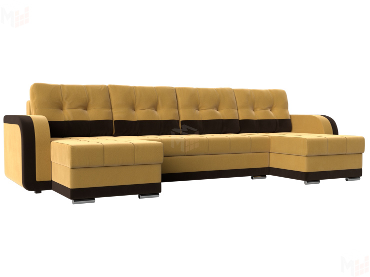 П-образный диван Марсель (Желтый\коричневый)