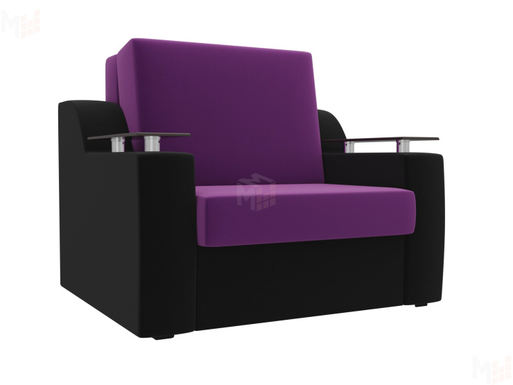 Кресло-кровать Сенатор 80 (Фиолетовый\Черный)