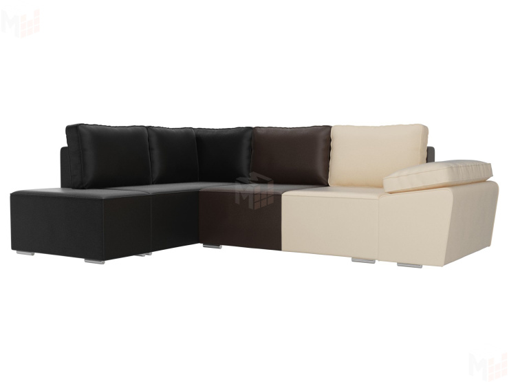 Угловой диван Хьюго левый угол (бежевый\коричневый\черный)