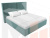 Интерьерная кровать Аура 160 (бирюзовый)