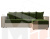 Угловой диван Дубай Лайт правый угол (Зеленый\Бежевый)