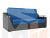 Прямой диван аккордеон Сенатор 120 (Голубой\Черный)