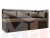 Кухонный диван Метро с углом справа (Корфу 03\коричневый)
