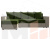 Угловой диван Дубай Лайт левый угол (Зеленый\Бежевый)