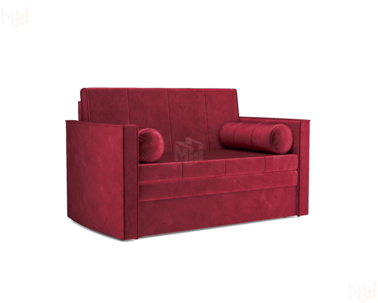 Диван выкатной Санта №2  Бархат красный STAR VELVET 3 DARK RED