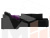 Диван угловой Николь левый угол (Черный\Черный\Фиолетовый)