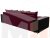 Угловой диван Дубай левый угол (Бордовый\Черный)