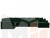 П-образный диван Майами правый угол (Зеленый)