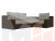 Угловой диван Тесей правый угол (Корфу 02\коричневый)