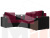 Угловой диван Комфорт левый угол (Бордовый\Черный)