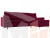 Угловой диван Белфаст правый угол (Бордовый)