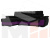 Угловой диван Нэстор левый угол (Черный\Фиолетовый)