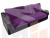 Прямой диван Меркурий еврокнижка (Фиолетовый\Черный)