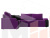 Диван угловой Николь левый угол (Фиолетовый\Черный\Черный)