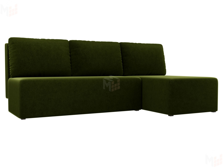 Угловой диван Поло правый угол (Зеленый)