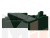Угловой диван Кембридж правый угол (Зеленый)