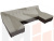 П-образный модульный диван Монреаль (Корфу 02\коричневый)