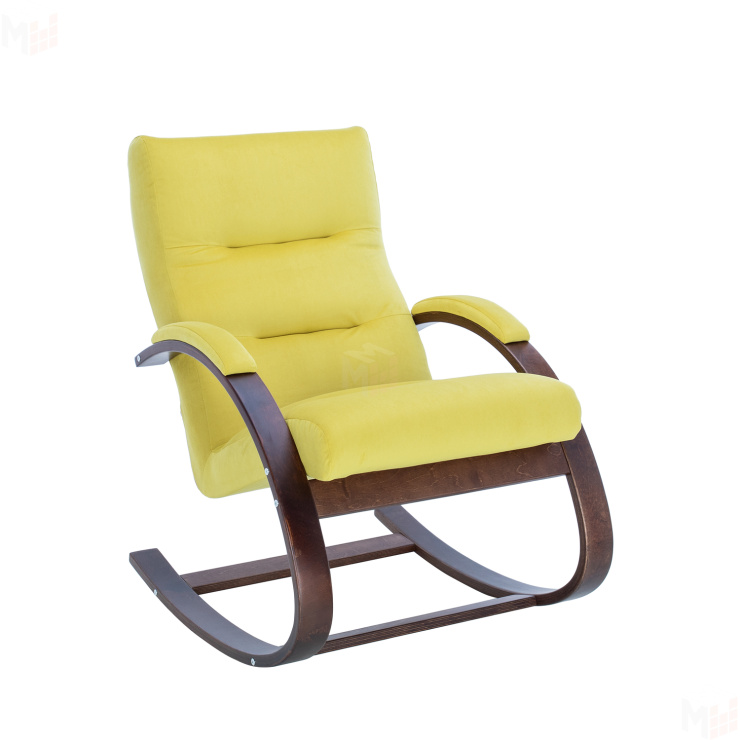 Кресло-качалка Leset Милано (Орех текстура/V28 желтый)