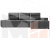 Угловой диван Чикаго правый угол (Серый)