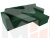Угловой диван Принстон правый угол (Зеленый)