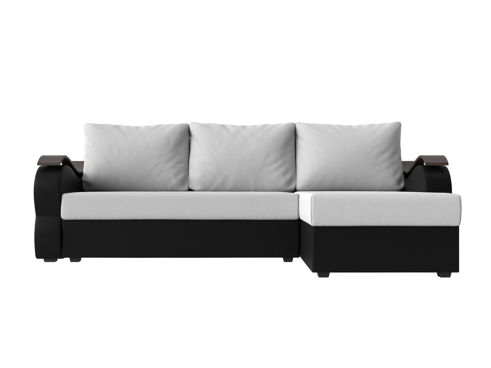 Угловой диван Меркурий Лайт правый угол (Белый\Черный)