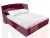 Интерьерная кровать Лотос 160 (Бордовый)